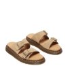 Klapki Dr. Martens JOSEF SLIDE Tan Bronx Suede 41083200